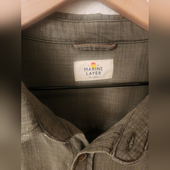 Marine Layer 100% Cotton Mens Button-down Shirt Sz XXL - Picture 5 of 8